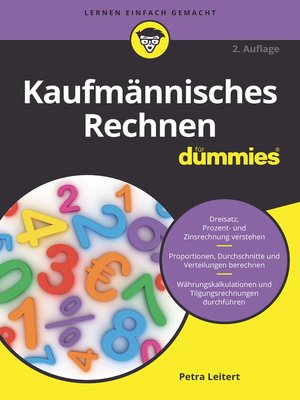 cover image of Kaufm&auml;nnisches Rechnen f&uuml;r Dummies